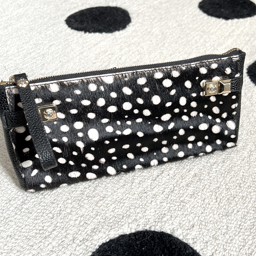 Henri Bendel Calf Hair Wristlet w/Leather Accents